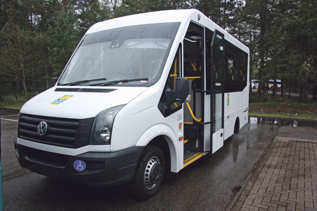 The 22 seat VW Crafter CR50 based Nu-Trak City Link, one of eleven being supplied to Glasgow City Council.