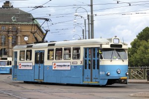 Hakan Agnevall made the point that, unlike electric buses, trams like this one in Gothenburg are far from silent. He should know, he lives next to a tram route