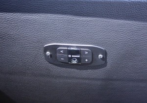 The headphone sockets set in the seat backs