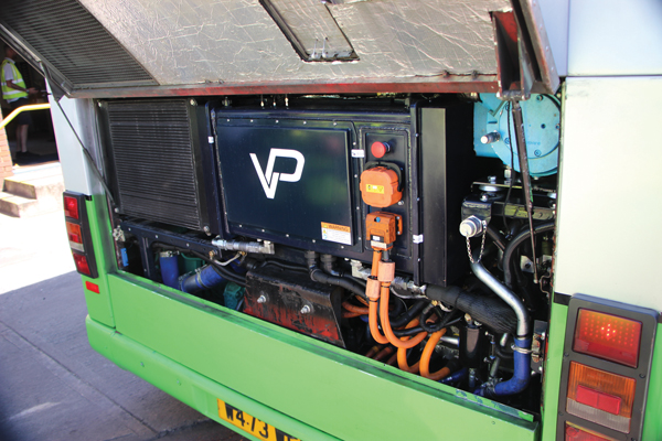 Beneath the engine cover on the Vantage Power B7 President is the B320 hybrid unit.