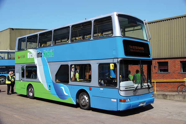 Ensignbus provided Vantage Power with this 2000 Volvo B7TL Plaxton President to help develop their retrofit hybrid system.