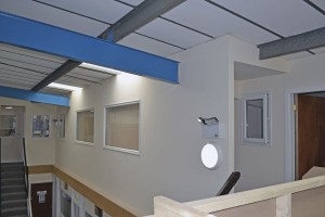 The new mezzanine contains the stock, sales and finance offices and staff kitchen to the upper level, with meeting rooms below