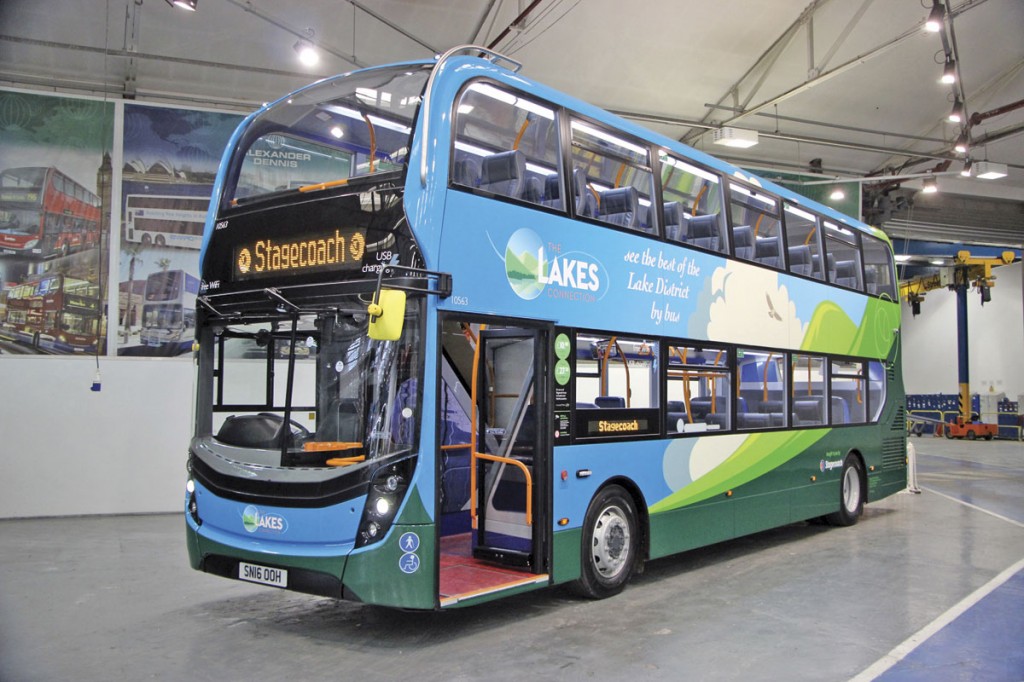 The special livery developed in conjunction with Best Impressions for the Stagecoach ‘Lakes Connection’