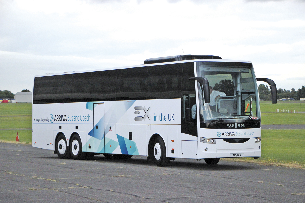 Arriva’s exhibits included the Van Hool EX16H integral.