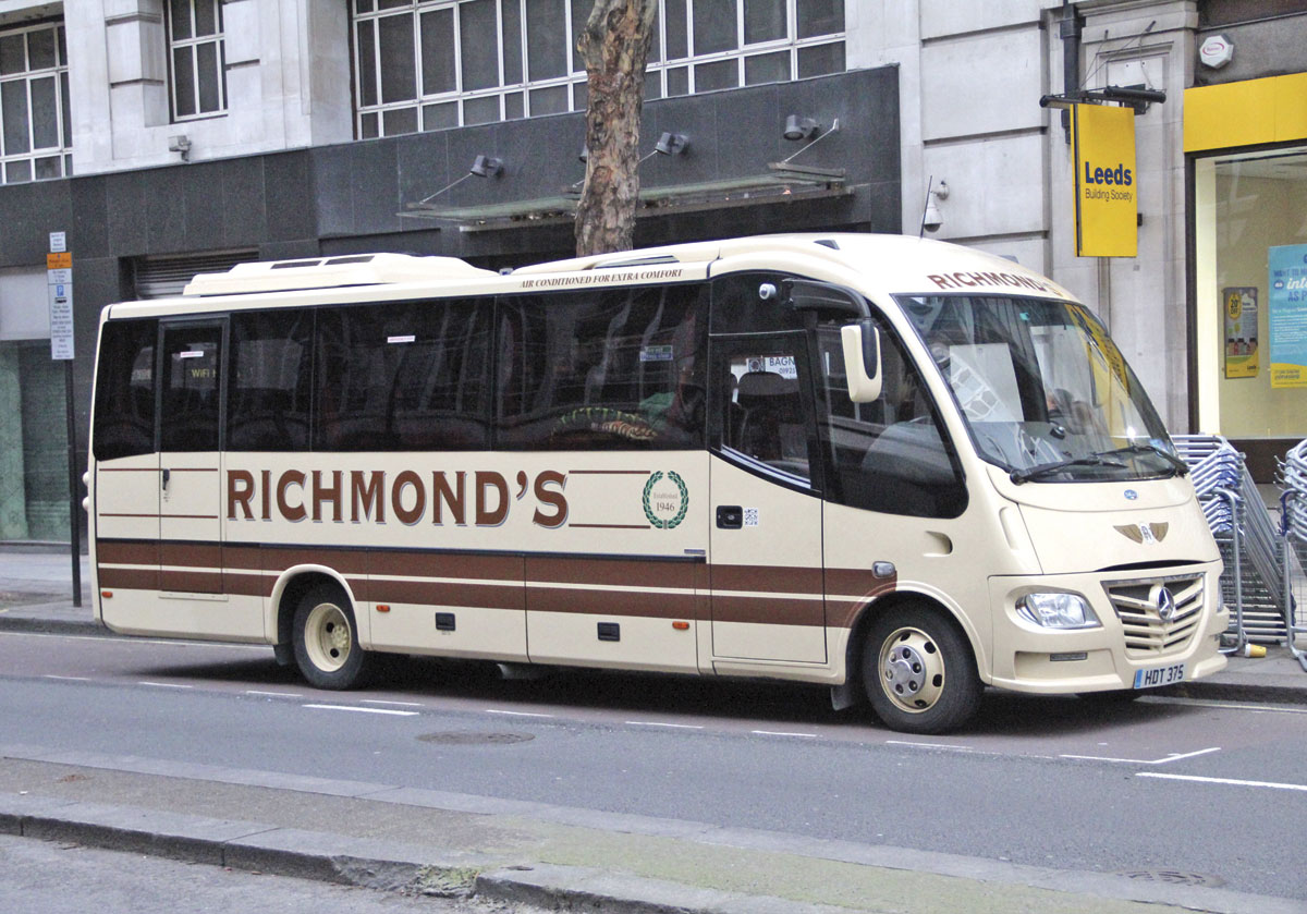 Laying over in Holborn, this 2011 Sitcar Beluga bodied Mercedes-Benz 816TD is a 25 seater. Five were purchased between 2002 and 2014 and two are still operated