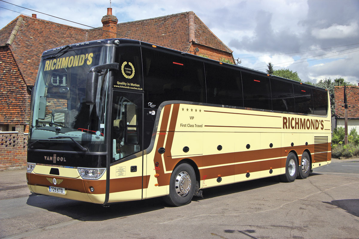 One of this year’s deliveries was this DAF-engined Van Hool TX16 Astron. It seats 53