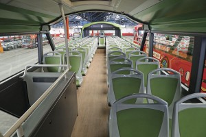 Over 50 passengers can be seated on the upper deck of all the vehicles