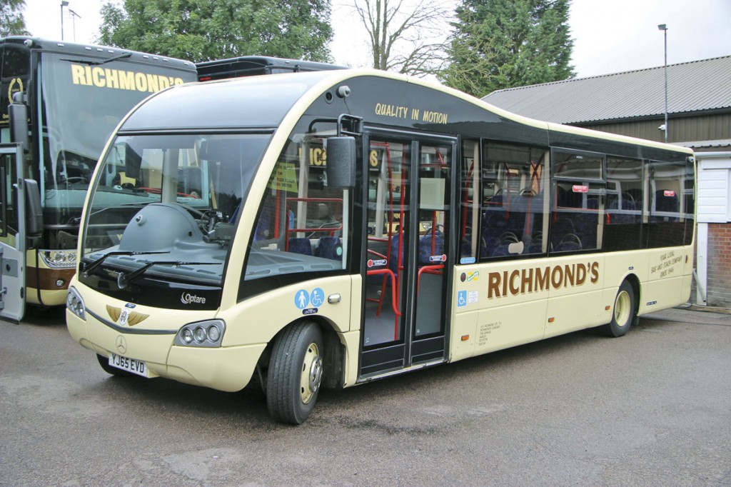 Six Optare Solos are operated and this Euro6 SR is one of three purchased last year for Hertfordshire’s 386 service