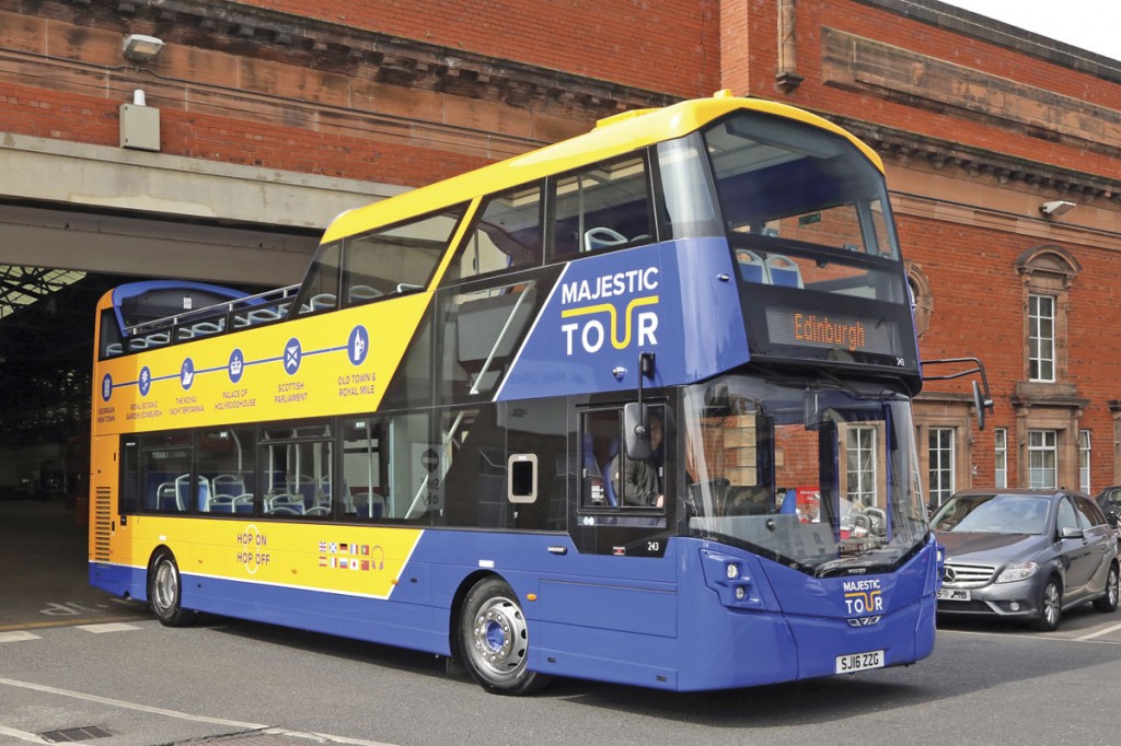 The new buses carry three liveries; The Majestic Tour