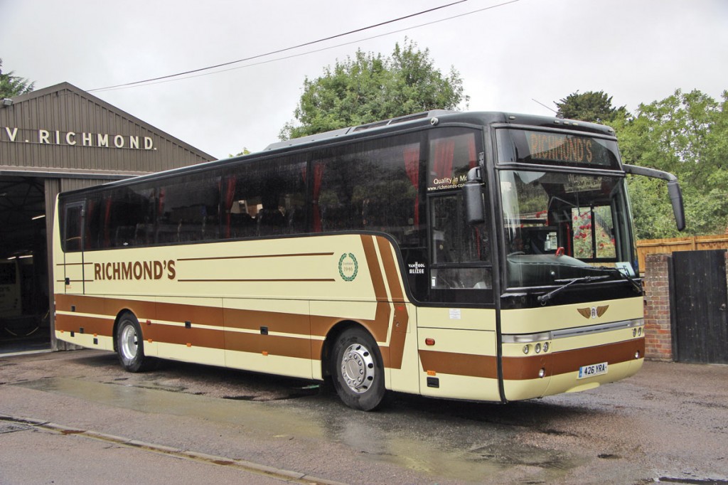 The oldest coach owned, though it hardly shows it, is this DAF SB4000 with Van Hool T9 Alizee body seating 53 that was delivered in May 2005