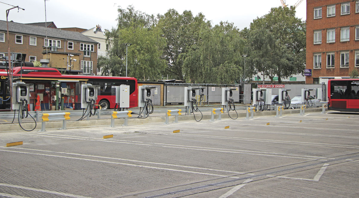 43 of these charging stations have been supplied by BYD and installed at Go-Ahead’s Waterloo garage