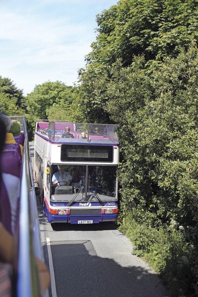 A tight squeeze passed the inbound Olympian on the way to Lands End.