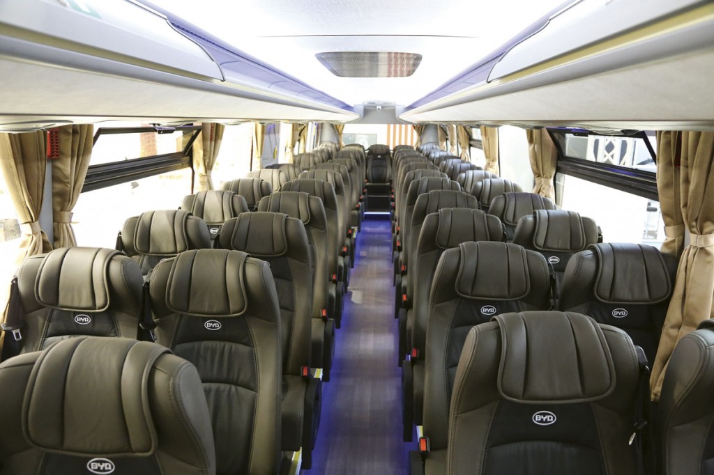 BYD electric coach - interior