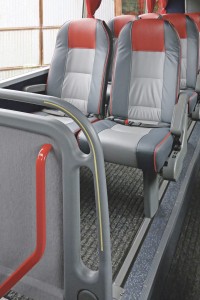 Alpha Powder Coating of Redditch carried out the red powder coating on the handrails of this Van Hool.