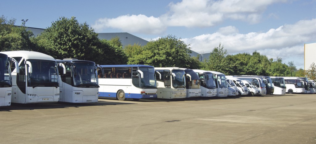 A line up of some of the company’s used vehicles.