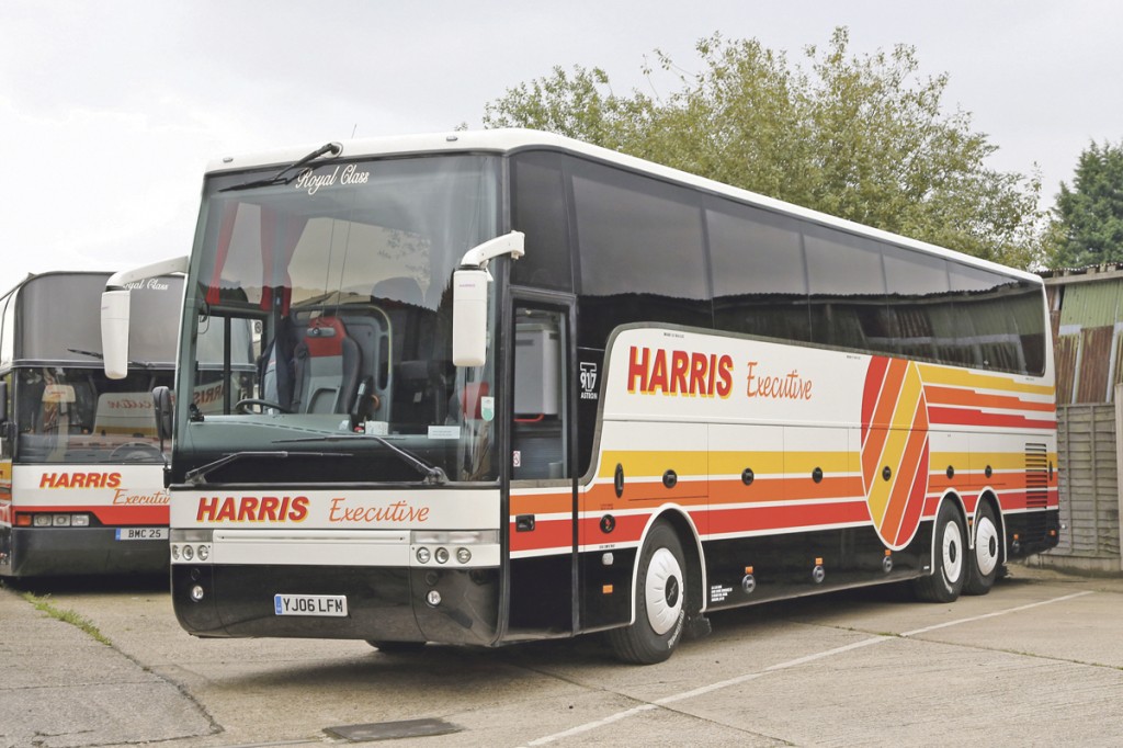 Harris has also had its Van Hool reupholstered in E-Leather.