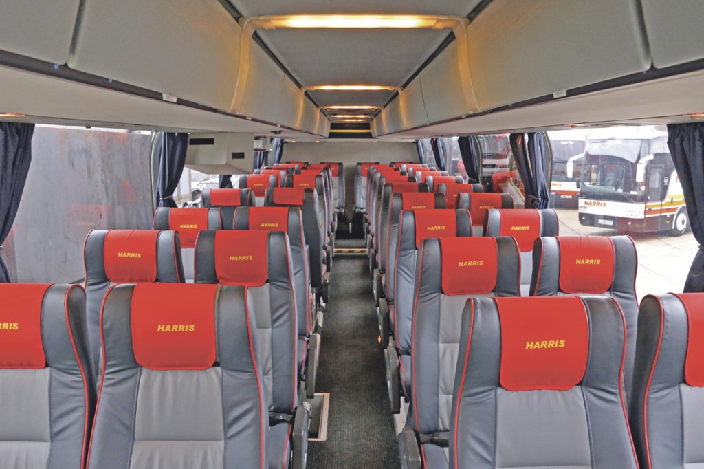 Inside the Cityliner reupholstered in E-Leather.