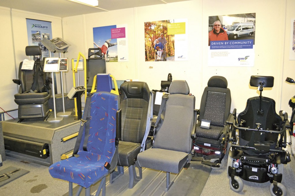 A selection of seats, restraints and fixings for customers to view in their demo room-img2