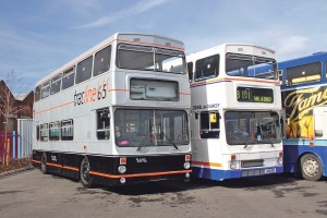 A year later progress was being made with reinstalling the interior. At an open day, it was displayed alongside numerically the first of the Tracline vehicles, then nearly 27 years old and still in service with Travel DeCourcey in Coventry.