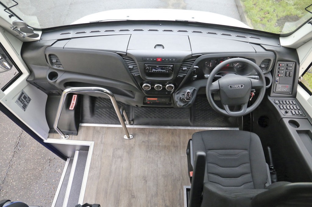 Iveco’s original dash is retained