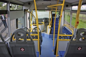 John said small buses can be designed to be just as light, airy and modern as larger buses, as demonstrated by the Strata LF’s interior.