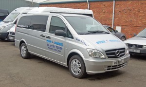 One of the operator’s Mercedes-Benz Vito eight-seaters.