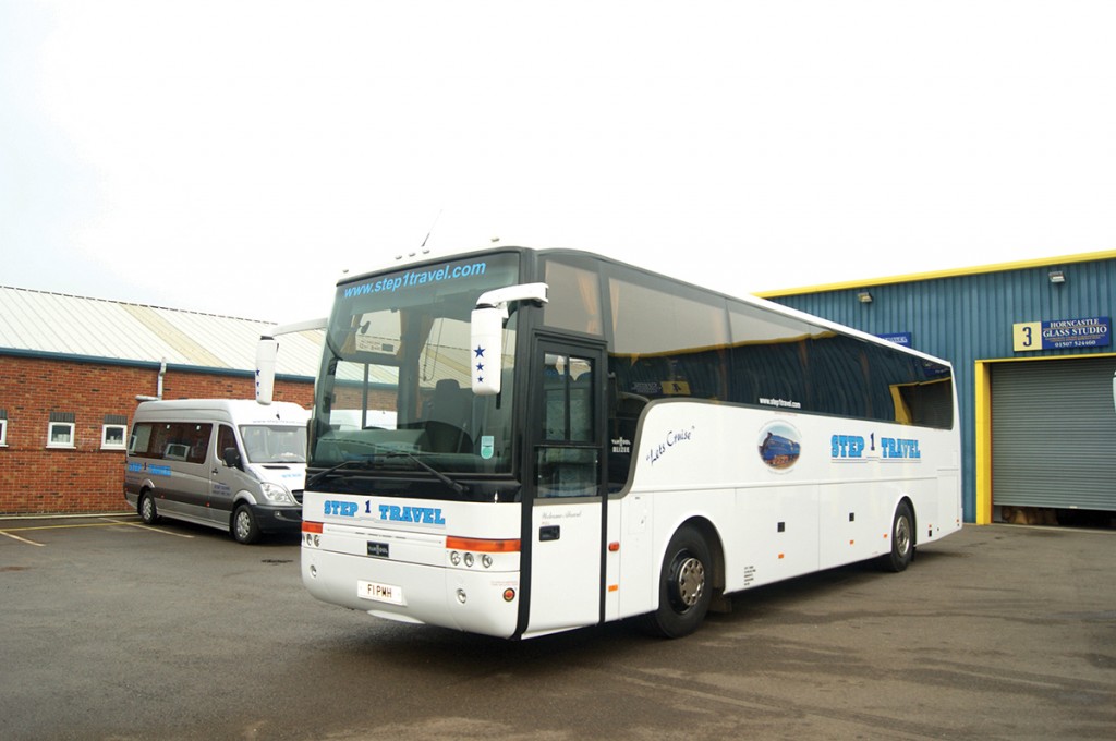 One of the proudest moments in Phil’s career was the delivery of his first coach. He operates Van Hool DAFs, as pictured here.