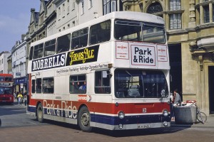 ‘Starsky and Hutch’ liveried former Midland Red Daimler Fleetlines used in the 1970s