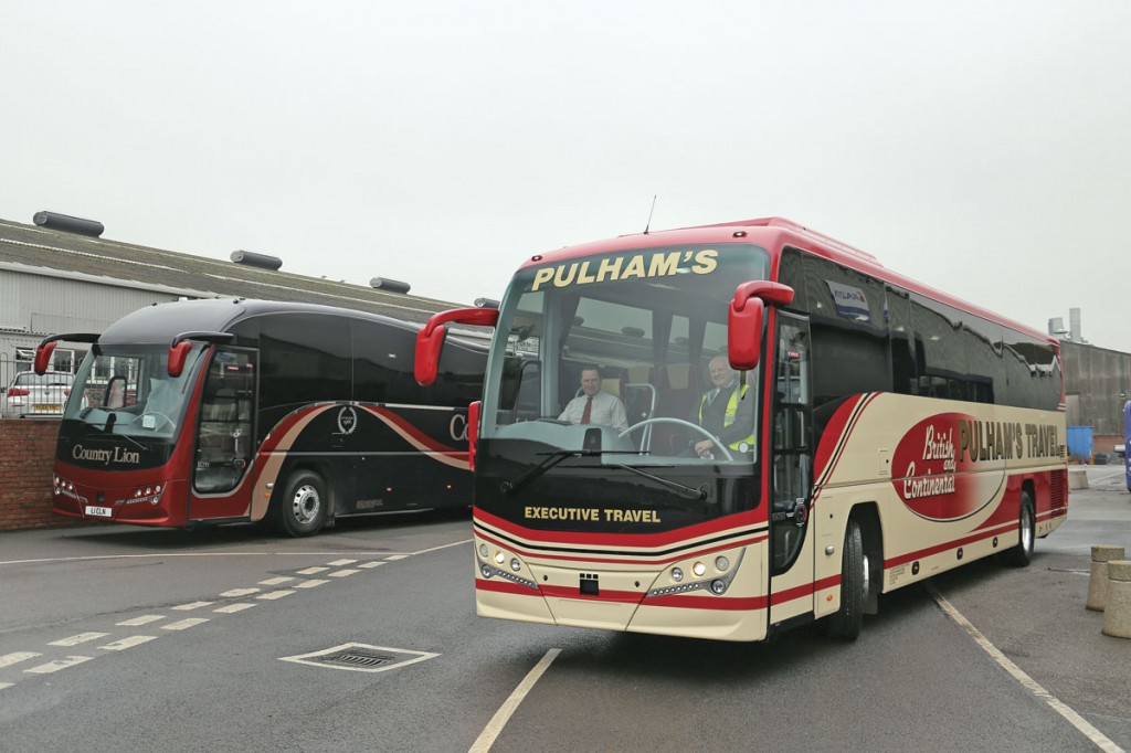 The B8R Panther 3 alongside Country Lion’s new B11R 6x2 Elite showing the family styling. Many panels and most of the glazing is interchangeable