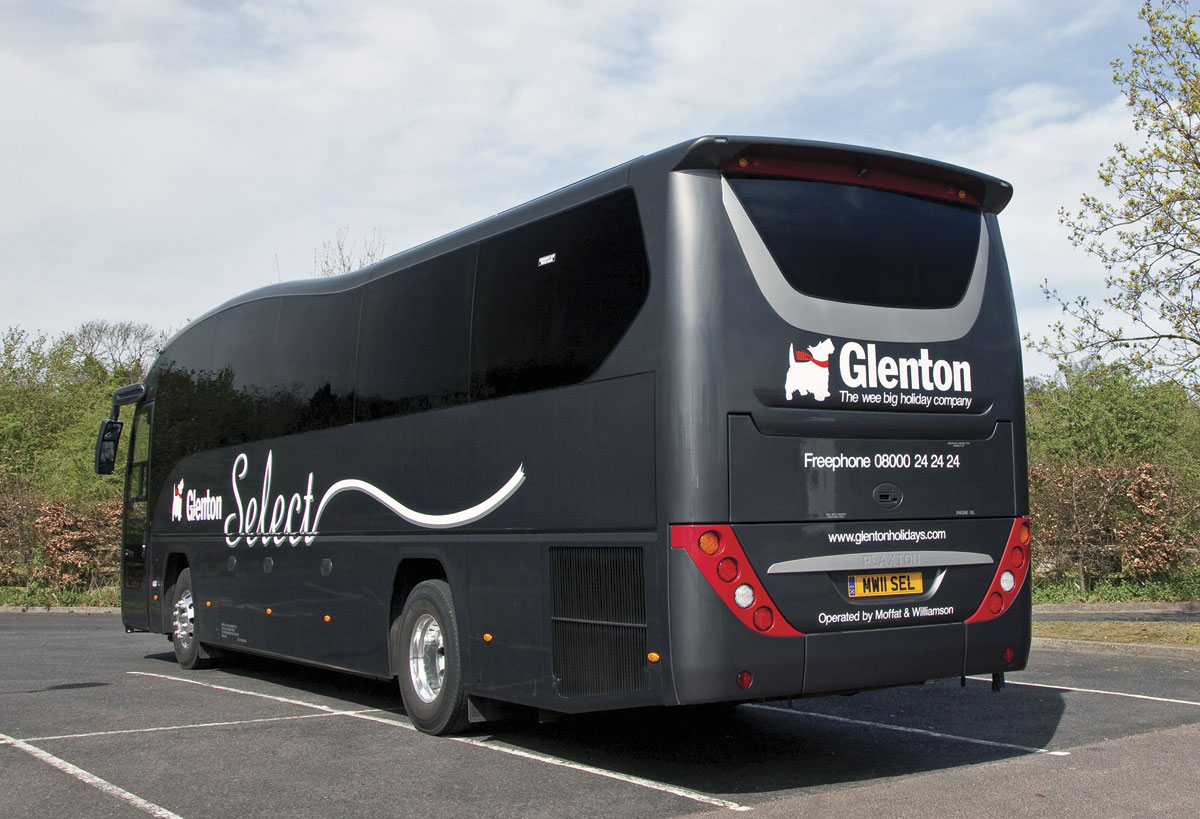 The company operate coaches for Glasgow based Glenton Holidays. The ‘select’  service is a premium door to door service and this Volvo B9R Plaxton Elite is part of the Moffat & Williamson tour fleet-img2