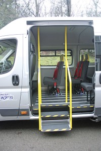 The fold out steps and handrail system developed by Advanced KFS