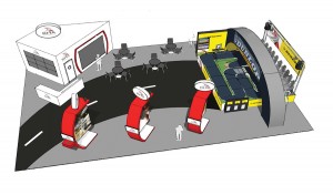 A diagram showing the layout of RHA’s stand at this year’s CV Show.