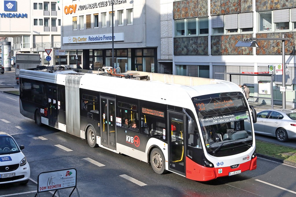 Heading outbound past the charging point after a tight U turn at the top of the street.