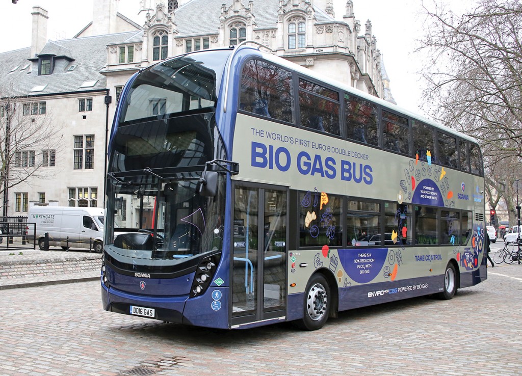 Scania, one of the supporters of the report, produces a dedicated OEM gas engine which is installed in the Scania ADL Enviro 400CBG Euro6 gas double-decker.