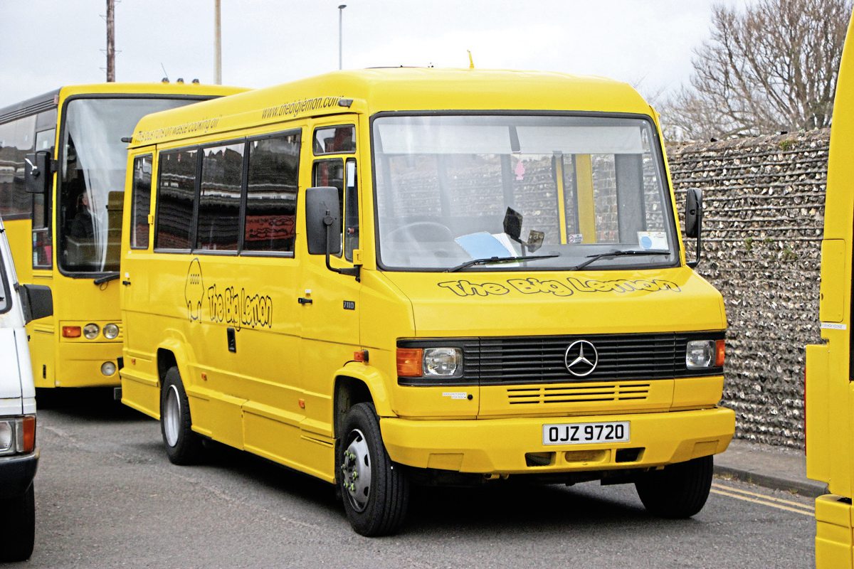 One of the Mercedes-Benz minibuses operated by The Big Lemon