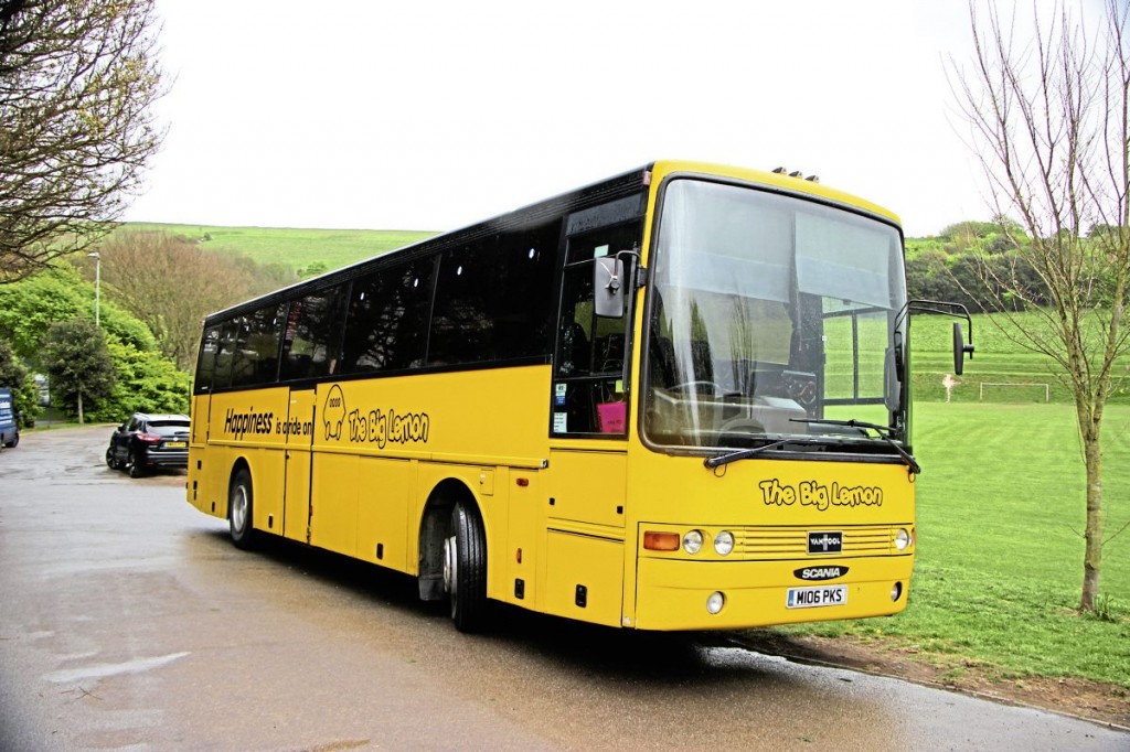 The coach fleet includes this Scania Van Hool T8