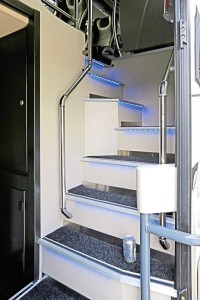 Both staircases have blue LED marker lights and stainless steel litter bins-1