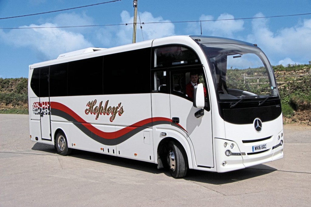 The newest of the smaller vehicles is a 36 seat Cheetah XL bodied Mercedes-Benz Atego