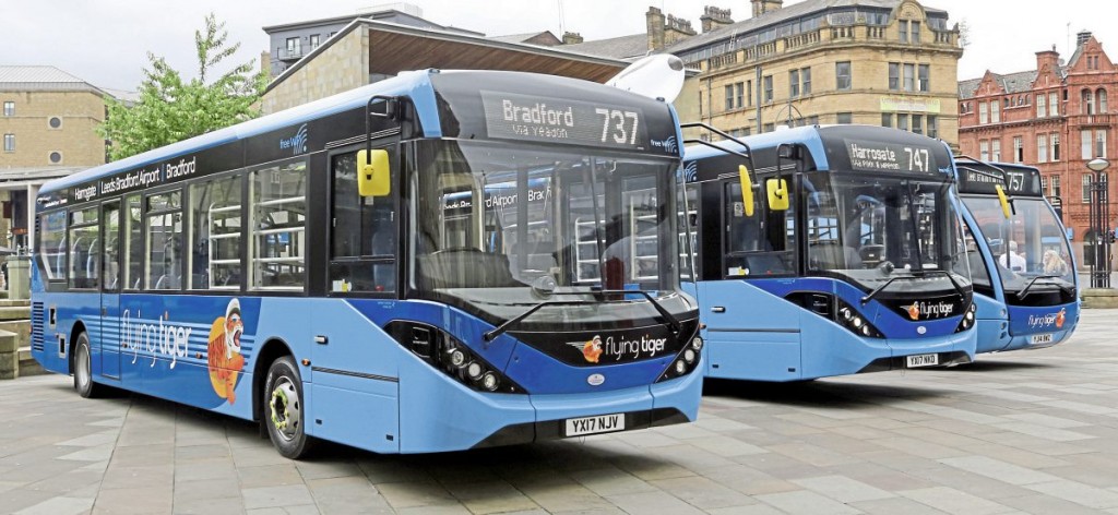 Best Impressions has designed an attractive new version of the Flying Tiger brand which has also been applied to one of the 2014 Optare Versas used on the Leeds service