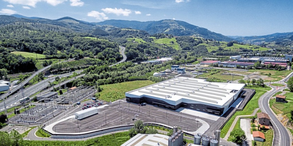 The exterior of the new Irizar electromobility plant at Aduna. It will be officially opened in March 2018 but is already building in small numbers.