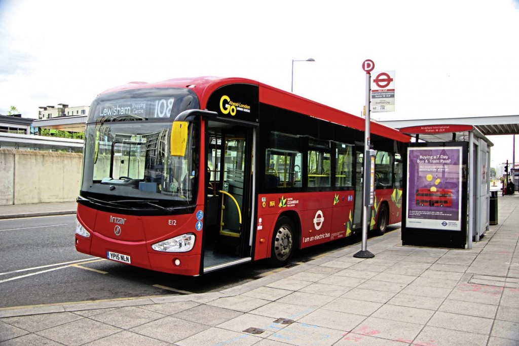 This i2e electric bus is one of a pair delivered to London in 2015 as part of the ZeEUS project and now employed on the 108. 