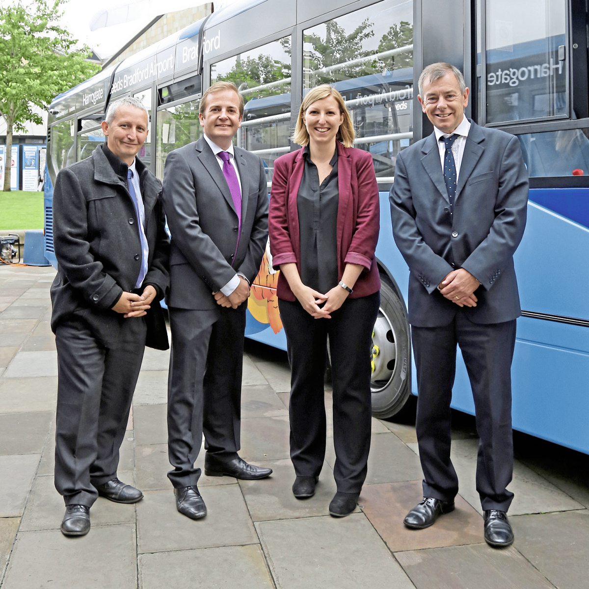 Leeds Bradford Airport PR and Public Relations Manager, Kayley Worsley 2nd right with the Yorkshire Tiger management team LtoR-Tony Lowe, Simon Finnie and Bob Mason