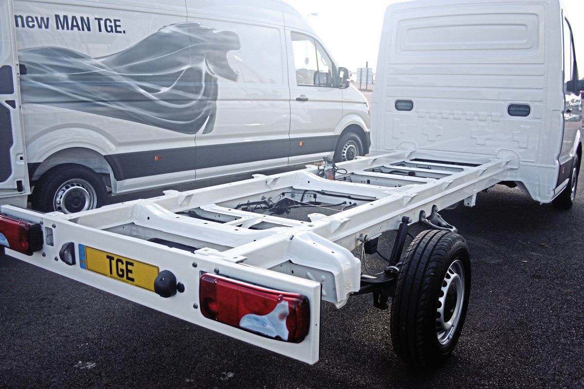 Chassis cab versions of all three wheelbases are available