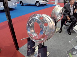 Examples of Alcoa’s wheels were shown