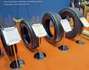 Just some of the tyres TD Tyres provides were displayed