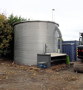 This biomass burner is to provide the energy for the new building