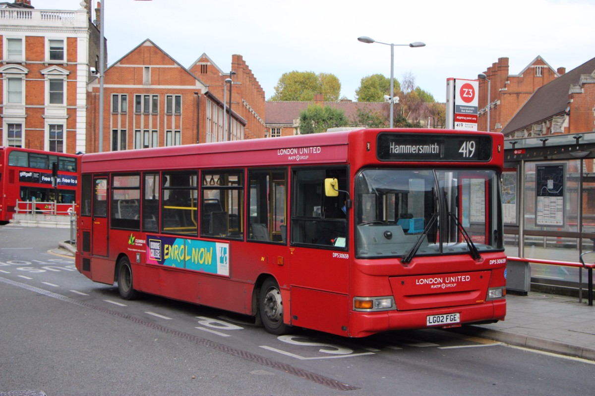 This Dart SLF Plaxton Pointer on the 419 was the oldest bus we travelled on