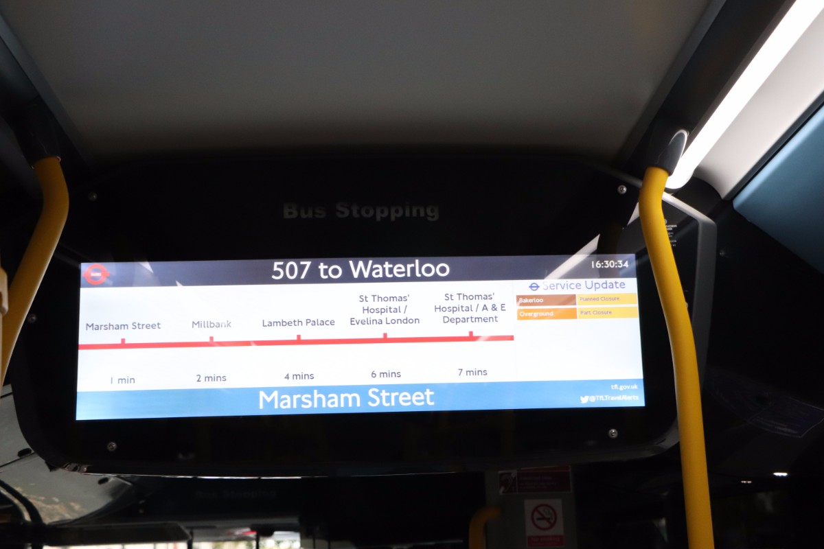 Great information provision on the 507. The bus was an ADL/BYD e-Bus