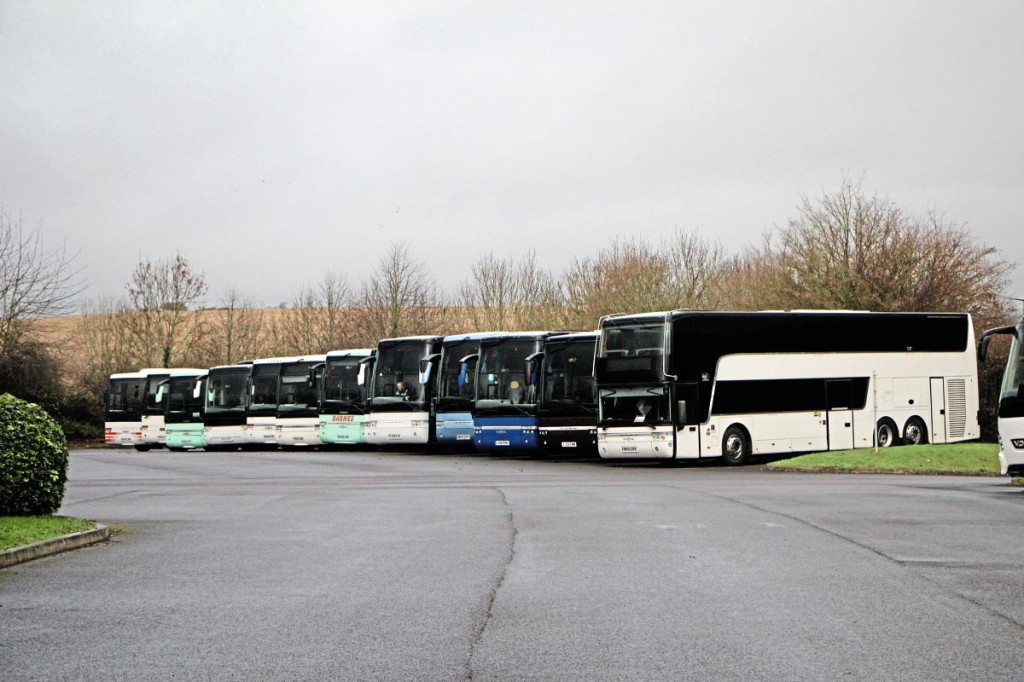 The current used selection of Van Hools includes both Volvo based and integral models, though the Astrobel nearest the camera is sold