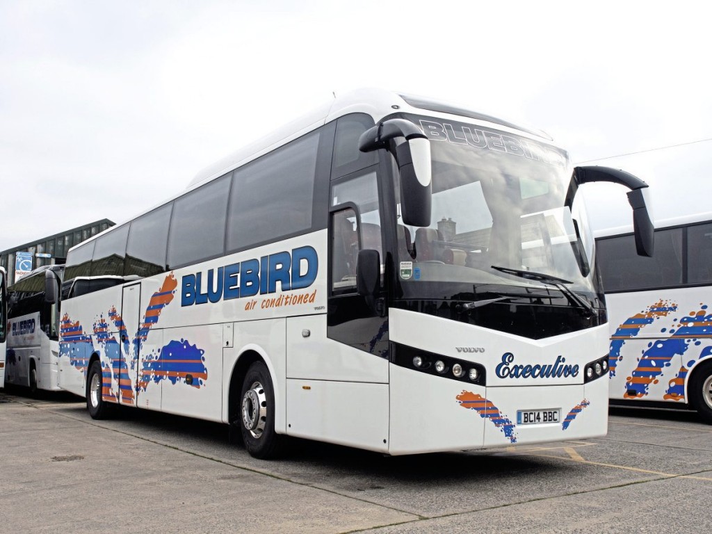 Bluebird’s fleet is centred on DAF and Volvo-based coaches
